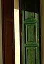 Door powder coating green